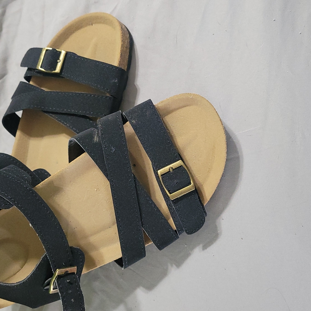 Womens Black Sandals Size 10